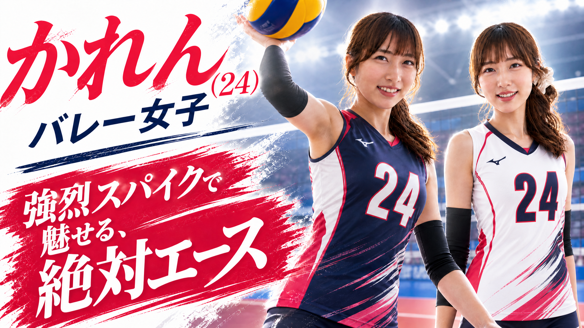 今回はバレー女子のかれんさんが登場！美人でスタイルも良くて、でも強烈なスパイクを打ち込んでくるってギャップ萌え過ぎませんか！？
